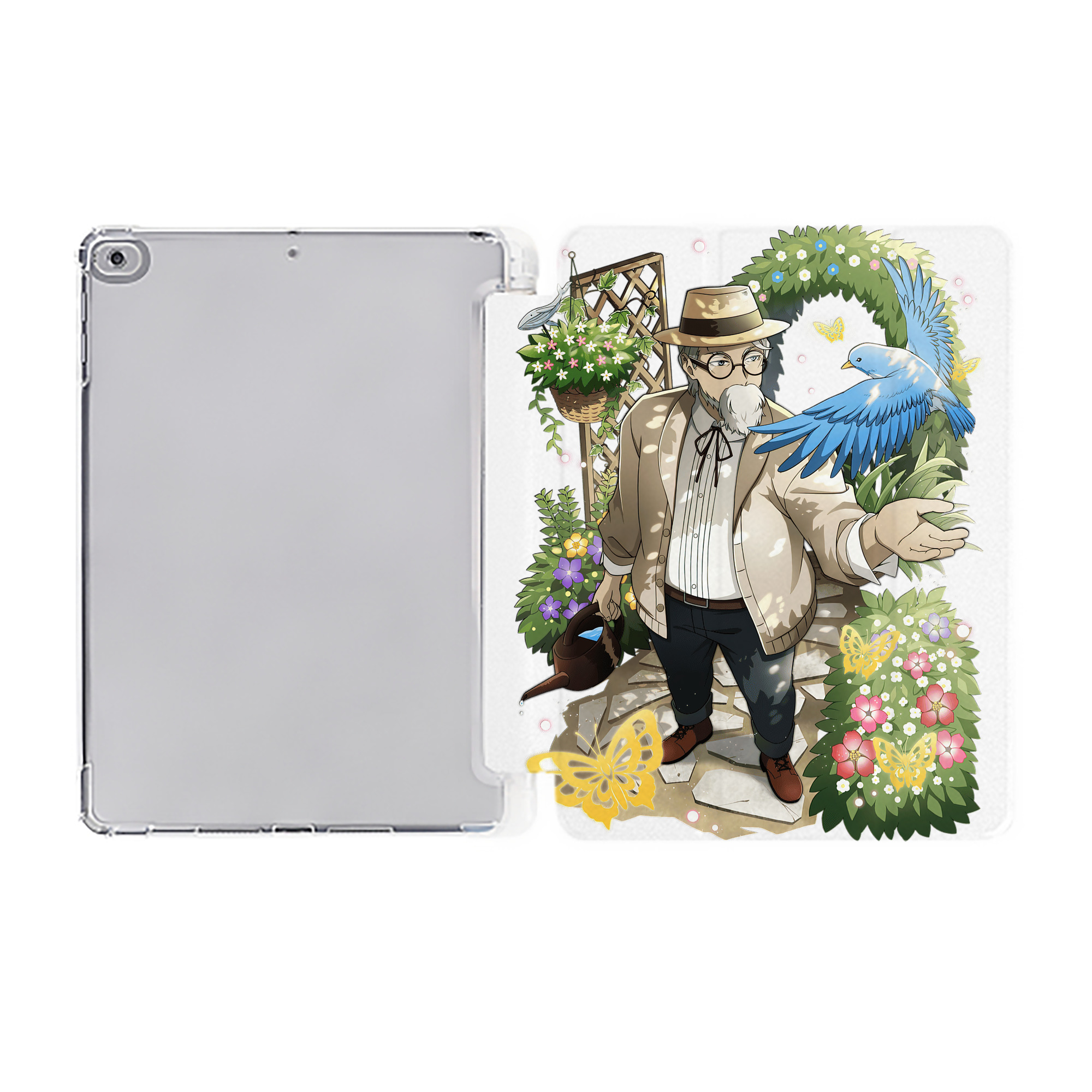 （画像用） 文豪ストレイドッグス Bungo Stray Dogs IPad ケース ペン収納付き 三つ折りスタンド PUレザー×シリコン 対応機種9.5/10.5/10.9インチ